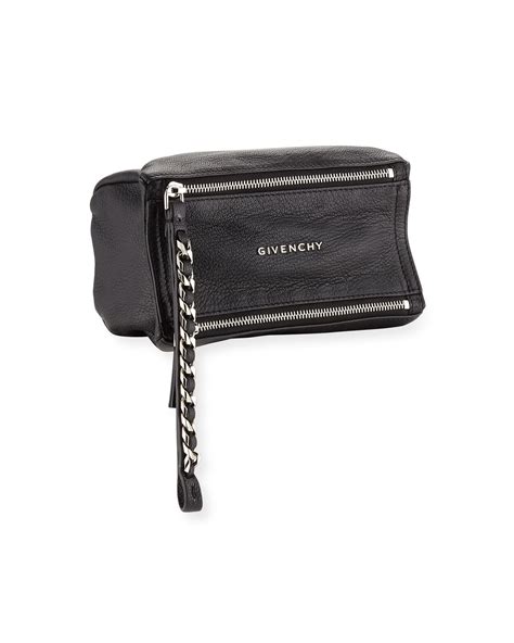 givenchy pandora wristlet leather clutch pouch bag black rare|Small Pandora bag in grained leather .